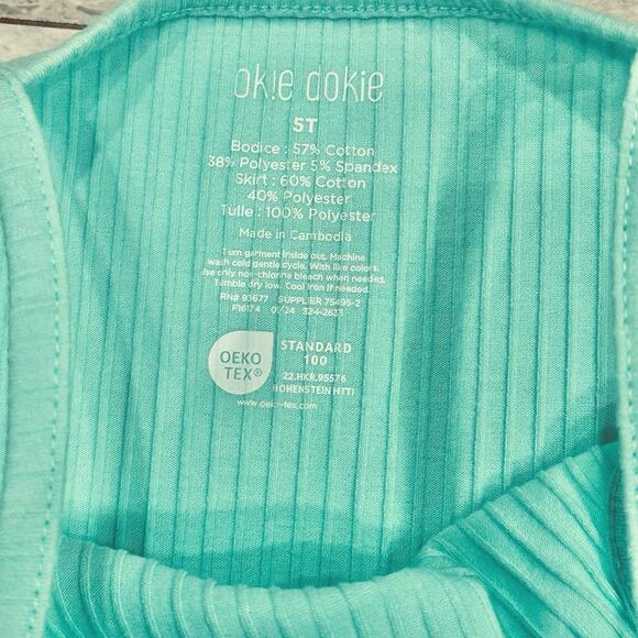 Okie Dokie Mint Green Dress 5T - Picture 4 of 4